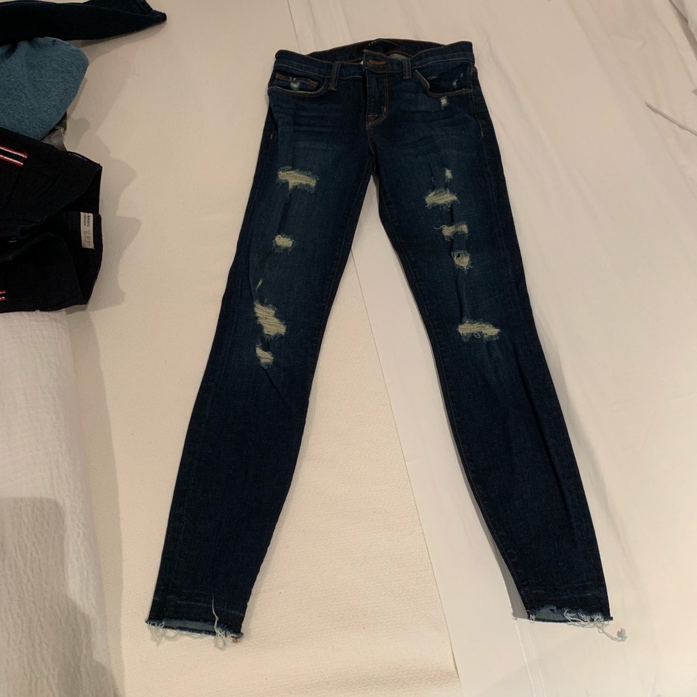 J Brand Cropped Skinny Leg Jean